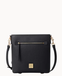 Dooney & Bourke The Saffiano Collection|Textured Leather<Saffiano Zip Crossbody Black