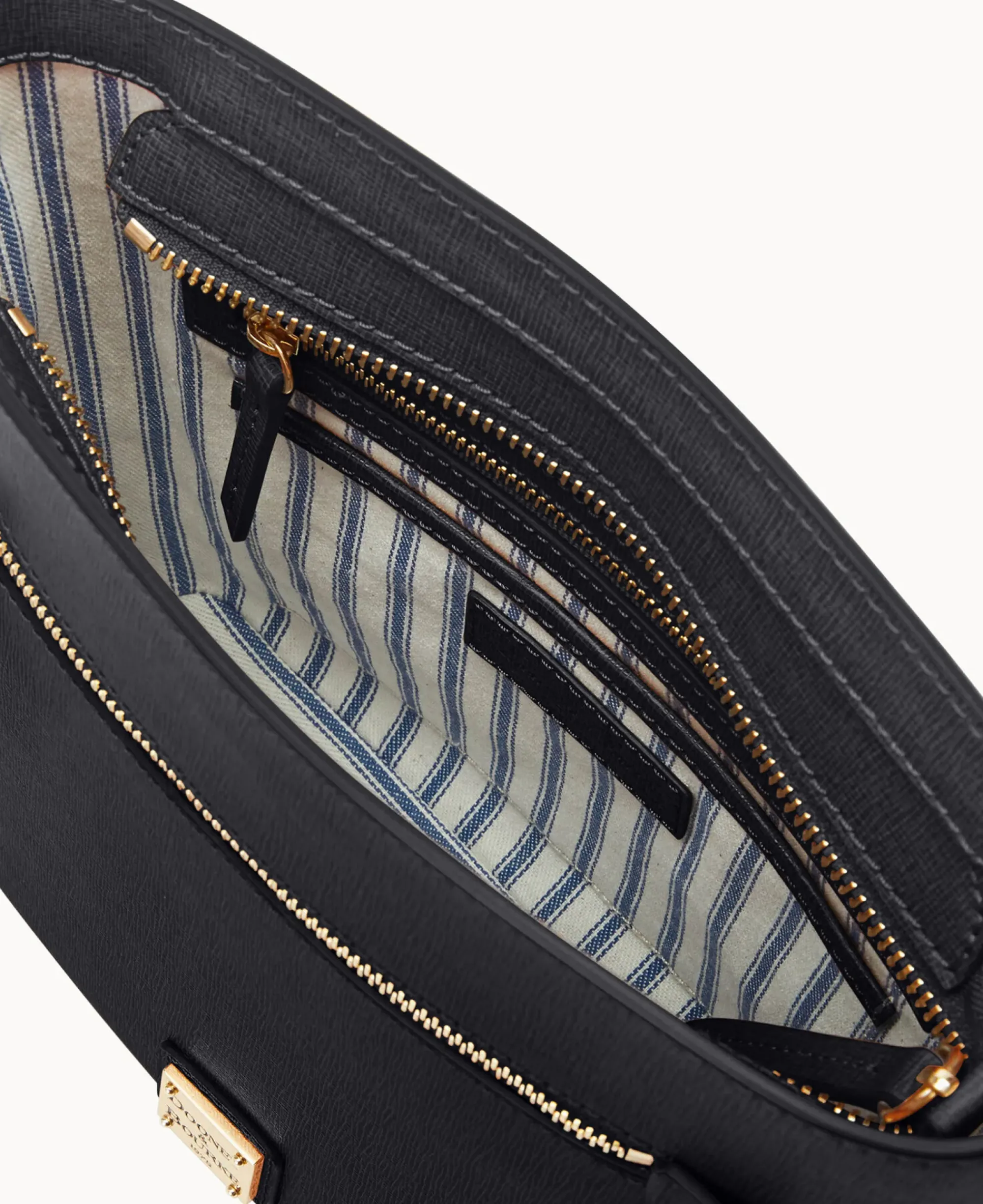 Dooney & Bourke The Saffiano Collection|Textured Leather<Saffiano Zip Crossbody Black