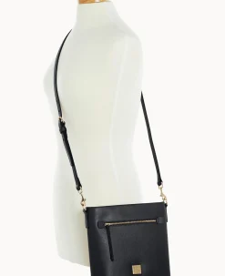 Dooney & Bourke The Saffiano Collection|Textured Leather<Saffiano Zip Crossbody Black