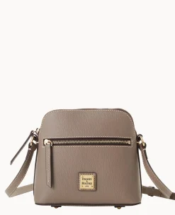 Dooney & Bourke Pebbled Leather|Mini Bags<Sorrento Zip Domed Crossbody Smoke Grey