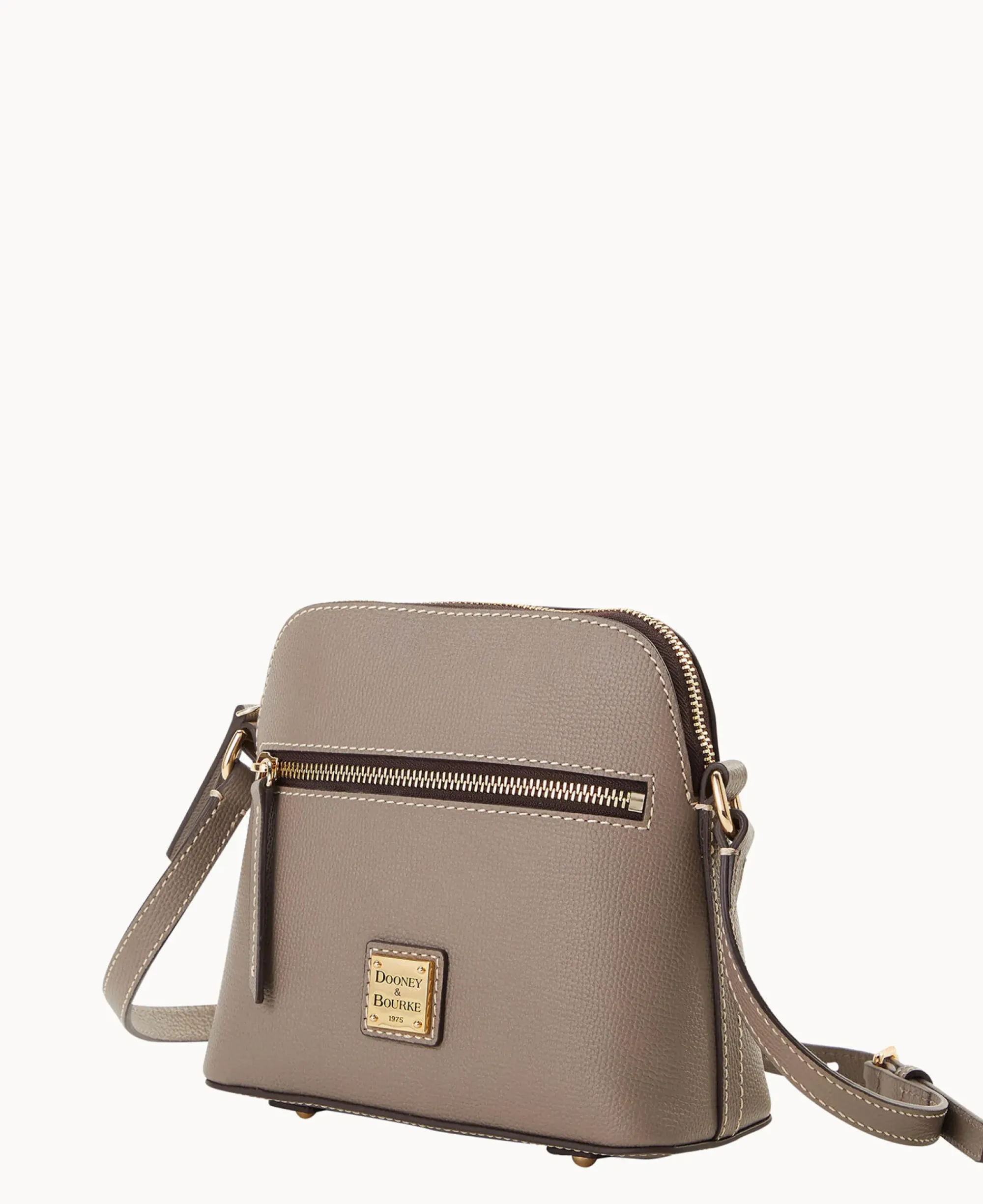 Dooney & Bourke Pebbled Leather|Mini Bags<Sorrento Zip Domed Crossbody Smoke Grey
