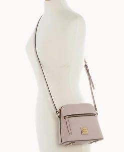 Dooney & Bourke Pebbled Leather|Mini Bags<Sorrento Zip Domed Crossbody Mushroom