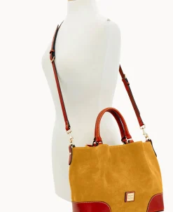 Dooney & Bourke Ready For the Getaway|Textured Leather<Suede Brenna Chamois