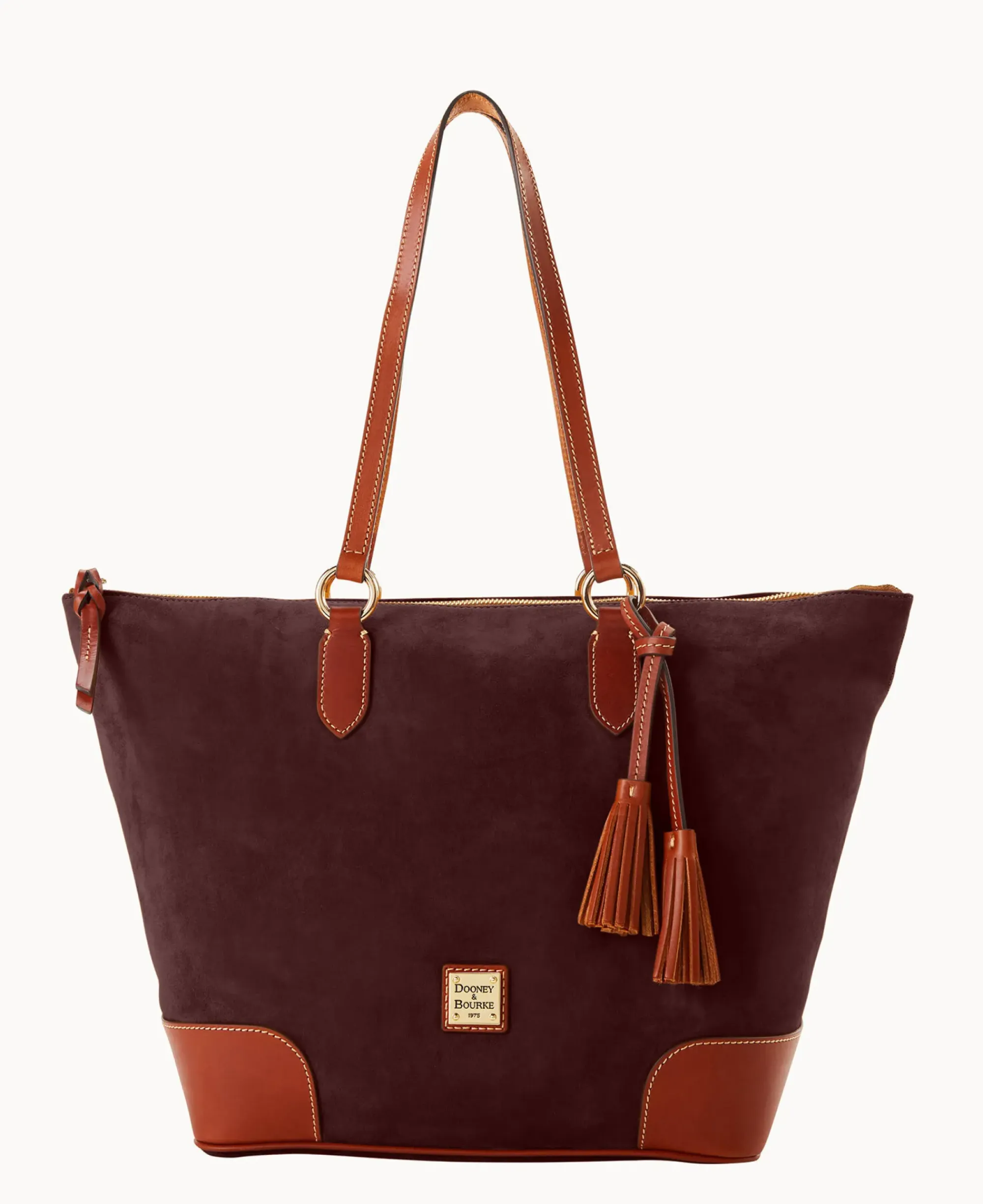 Dooney & Bourke Textured Leather|Shoulder Bags<Suede Career Tote Wine