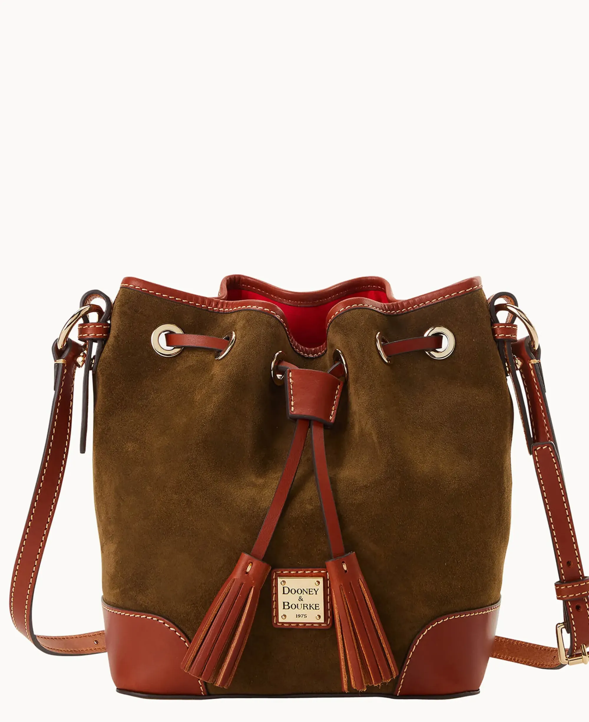 Dooney & Bourke Textured Leather|Mini Bags<Suede Crossbody Drawstring Olive
