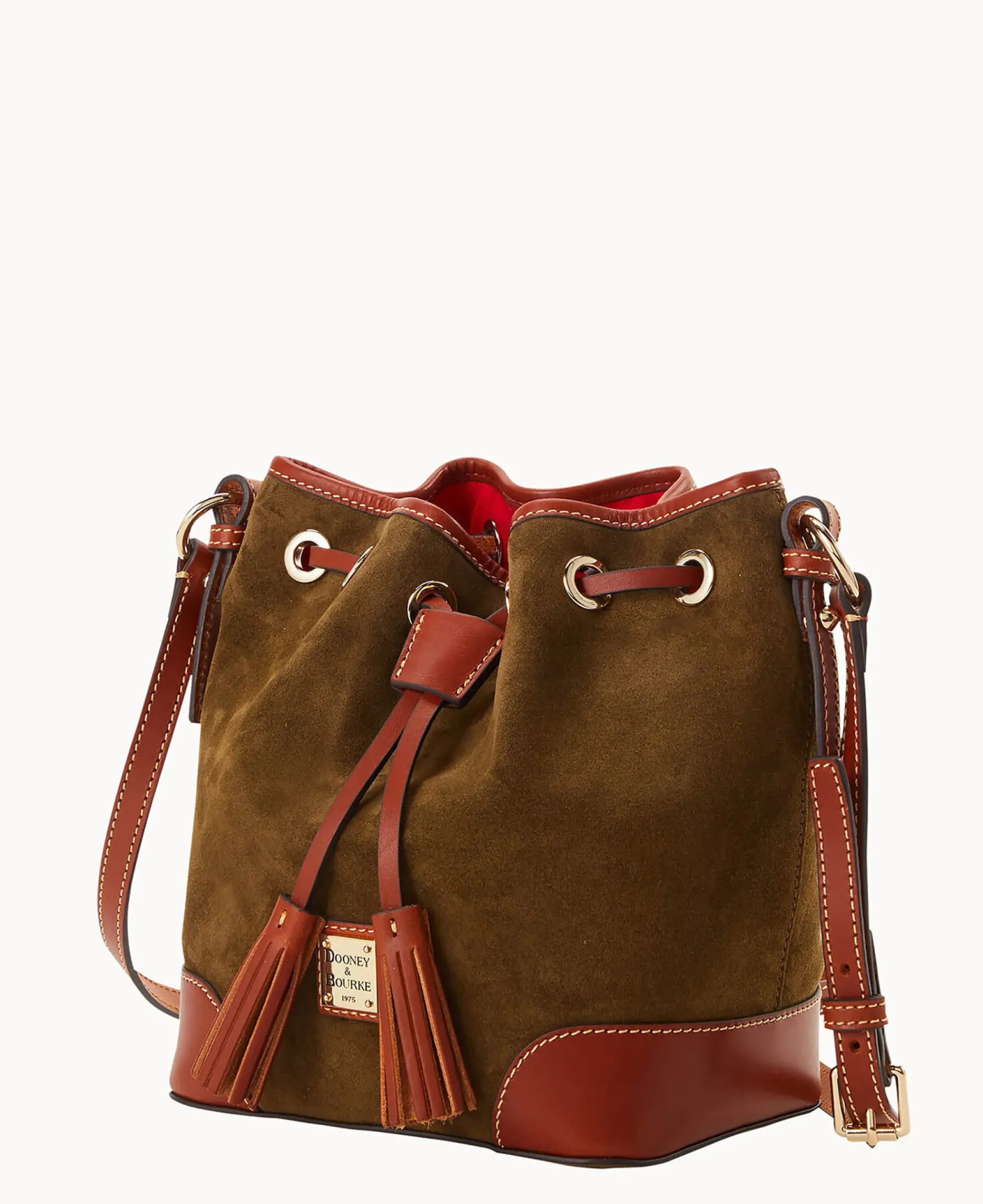 Dooney & Bourke Textured Leather|Mini Bags<Suede Crossbody Drawstring Olive