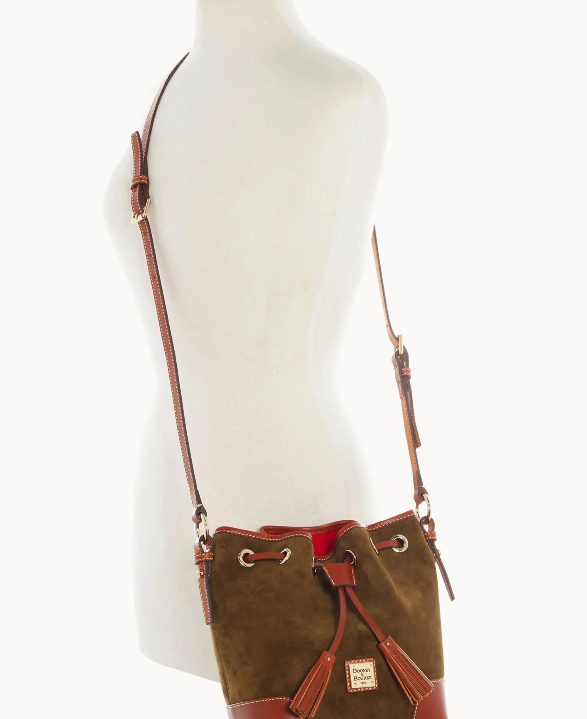 Dooney & Bourke Textured Leather|Mini Bags<Suede Crossbody Drawstring Olive