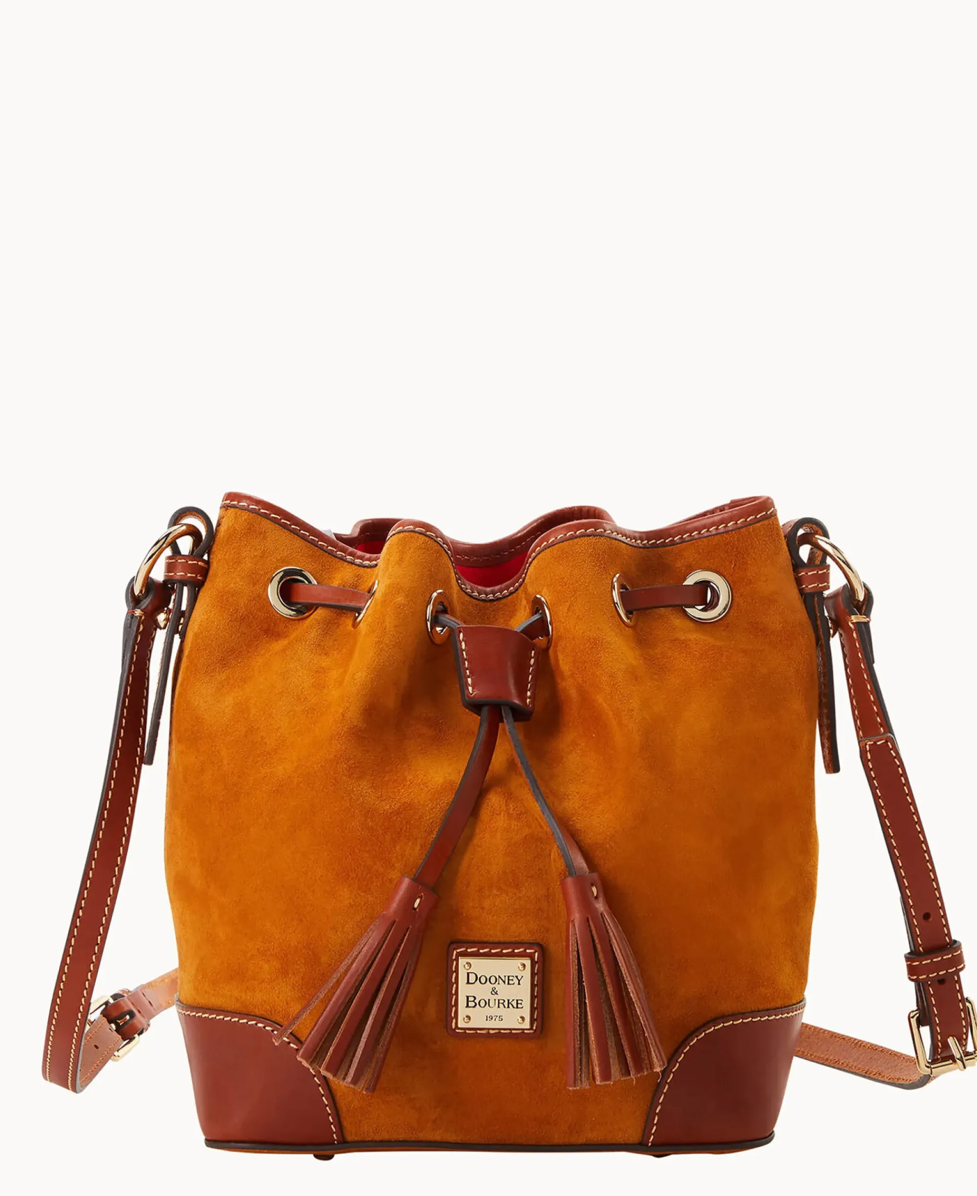 Dooney & Bourke Textured Leather|Mini Bags<Suede Crossbody Drawstring Honey