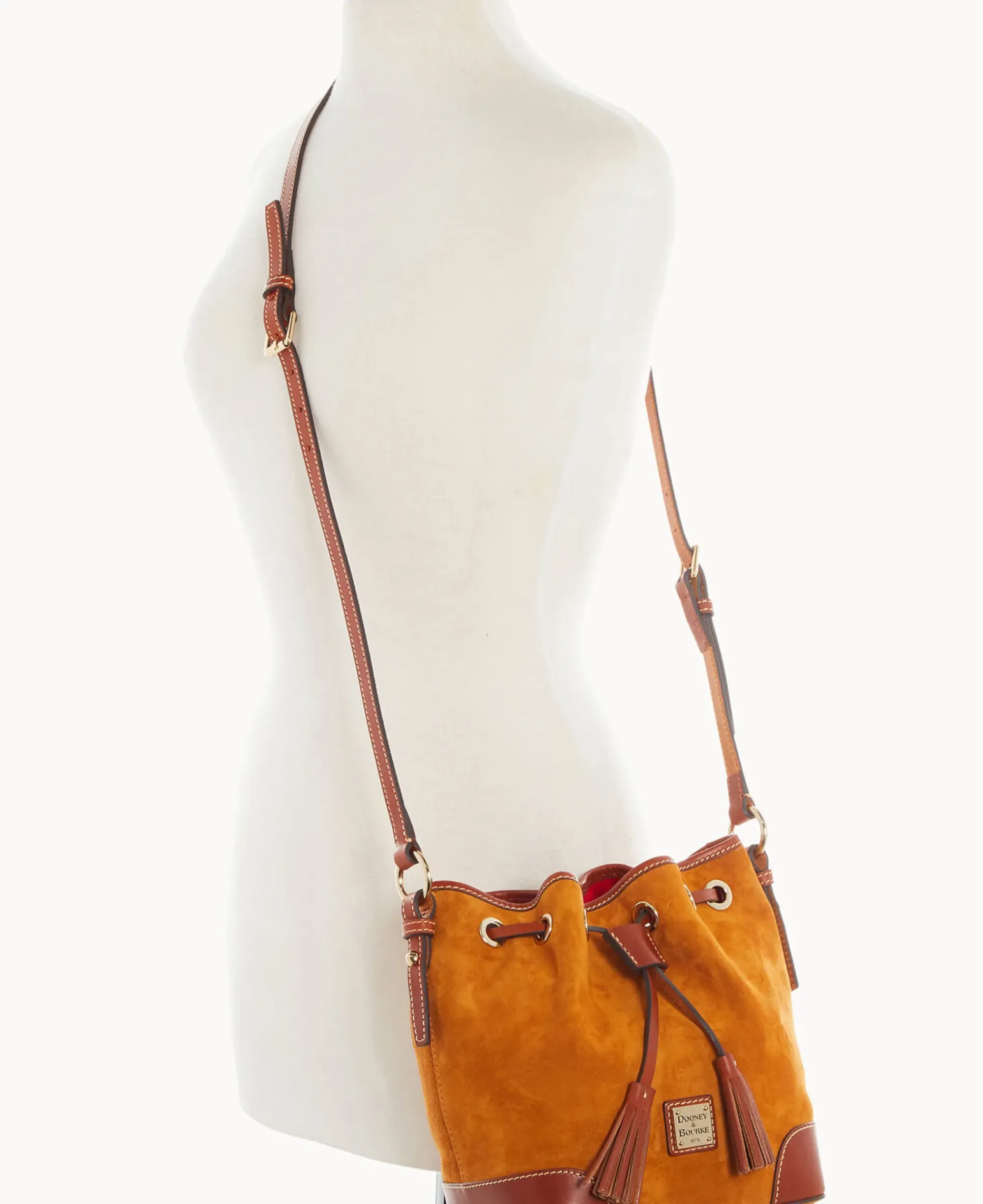 Dooney & Bourke Textured Leather|Mini Bags<Suede Crossbody Drawstring Honey