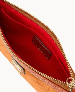 Dooney & Bourke Grab and Go|Wristlets<Suede Large Slim Wristlet Amber