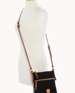 Dooney & Bourke Textured Leather|Mini Bags<Suede Letter Carrier Black
