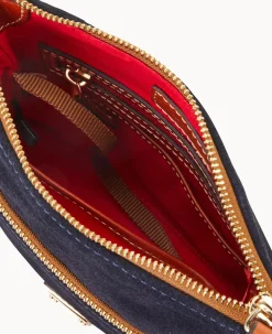 Dooney & Bourke Textured Leather|Mini Bags<Suede Letter Carrier Navy