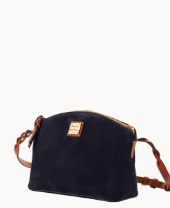 Dooney & Bourke Textured Leather|Mini Bags<Suede Penny Crossbody Navy