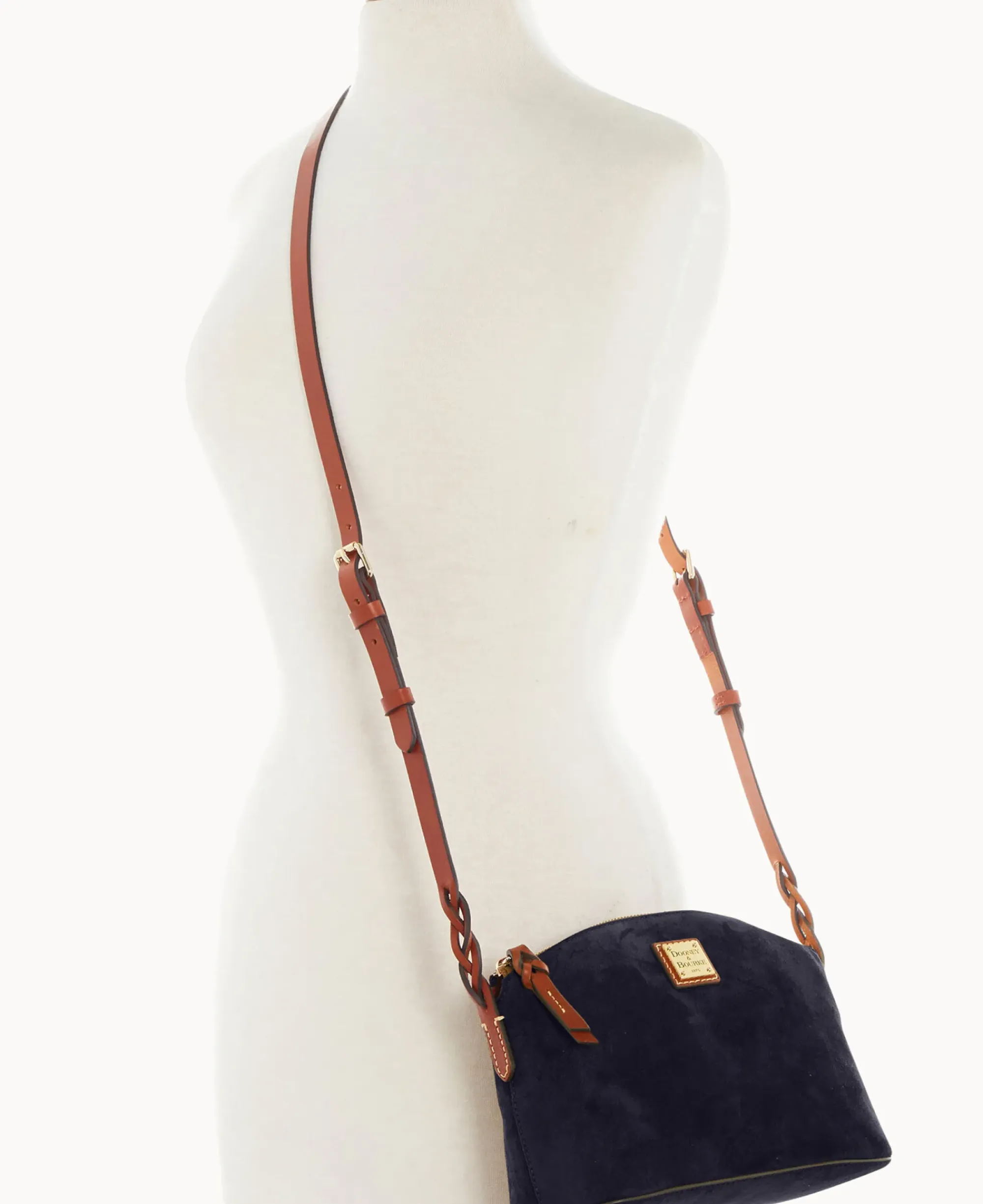 Dooney & Bourke Textured Leather|Mini Bags<Suede Penny Crossbody Navy