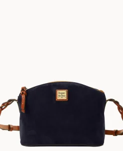 Dooney & Bourke Textured Leather|Mini Bags<Suede Penny Crossbody Navy