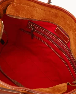 Dooney & Bourke Ready For the Getaway|Textured Leather<Suede Tote Amber