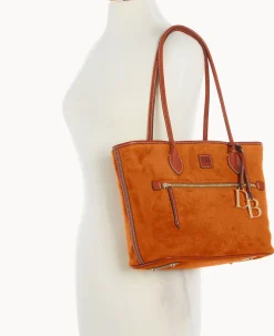 Dooney & Bourke Ready For the Getaway|Textured Leather<Suede Tote Amber