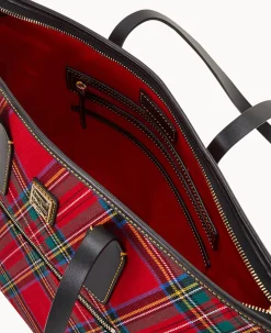 Dooney & Bourke Printed Fabric|Shoulder Bags<Tartan Tote Red