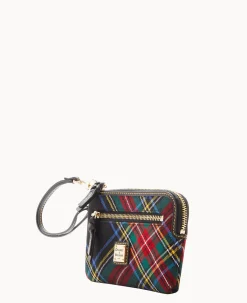 Dooney & Bourke Grab and Go|Wristlets<Tartan Zip Around Wristlet Black