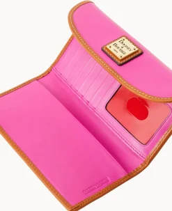 Dooney & Bourke Grab and Go|Clutches<Wexford Leather Continental Clutch Magenta