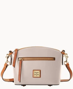 Dooney & Bourke Smooth Leather|Shoulder Bags<Wexford Leather Domed Crossbody Oyster
