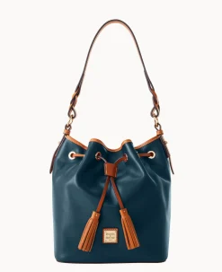 Dooney & Bourke Ready For the Getaway|Smooth Leather<Wexford Leather Tasha Drawstring Midnight Blue