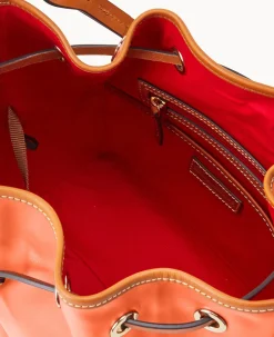 Dooney & Bourke Ready For the Getaway|Smooth Leather<Wexford Leather Tasha Drawstring Coral