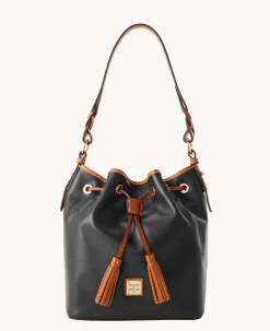 Dooney & Bourke Ready For the Getaway|Smooth Leather<Wexford Leather Tasha Drawstring Black