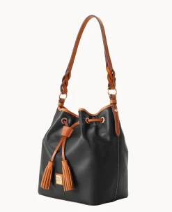Dooney & Bourke Ready For the Getaway|Smooth Leather<Wexford Leather Tasha Drawstring Black