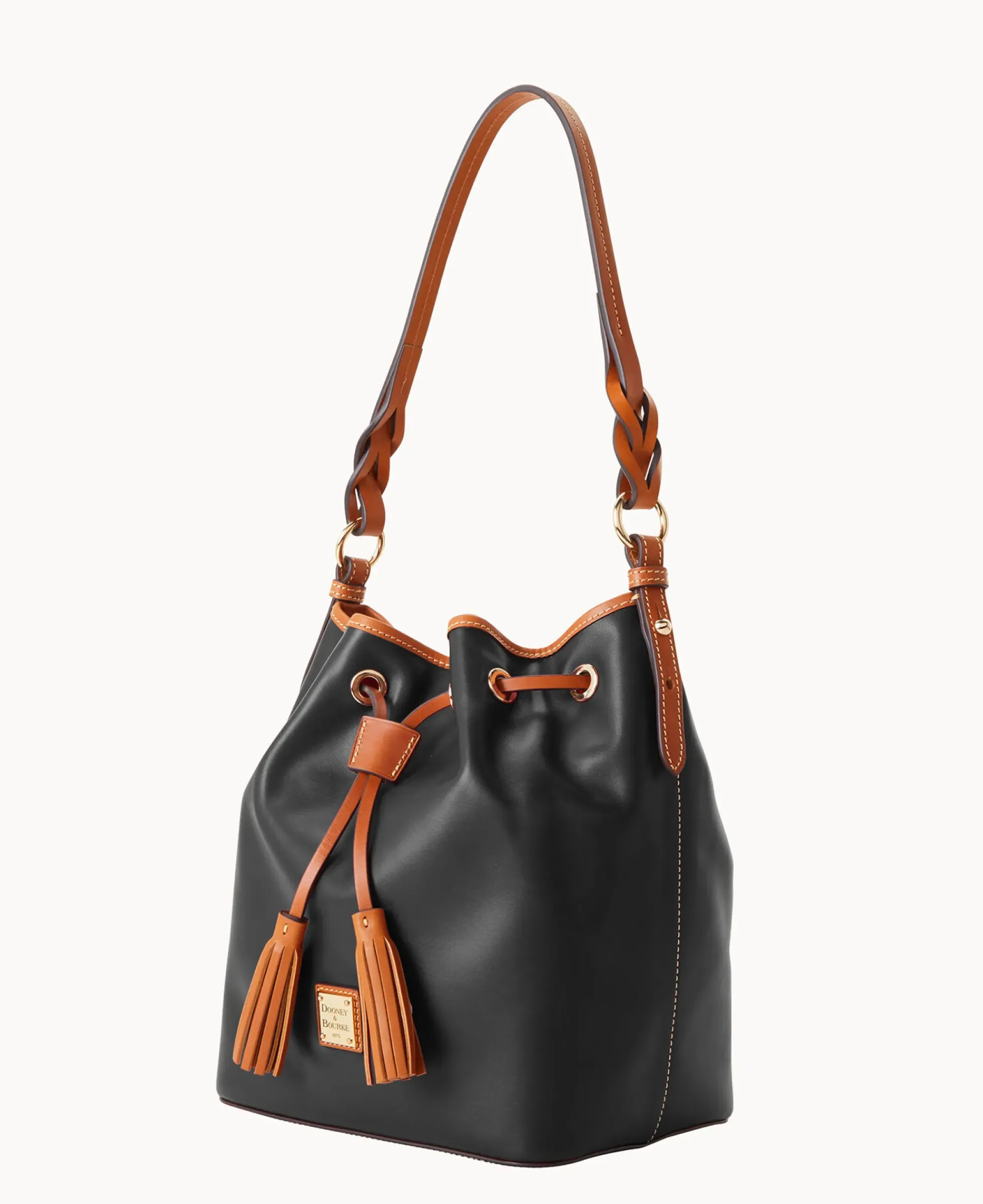 Dooney & Bourke Ready For the Getaway|Smooth Leather<Wexford Leather Tasha Drawstring Black